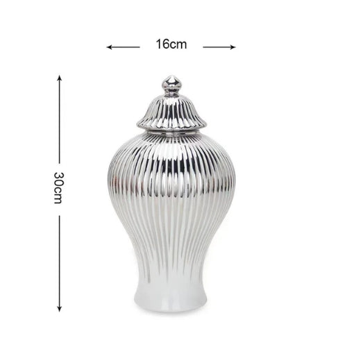 Vase en Céramique galvanisé - Vase décoratif Moderne - Lysea™