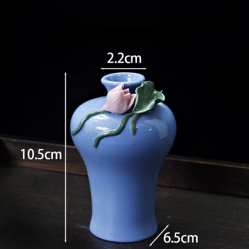 Vase décoratif peint à la main - Vase artisanale en céramique