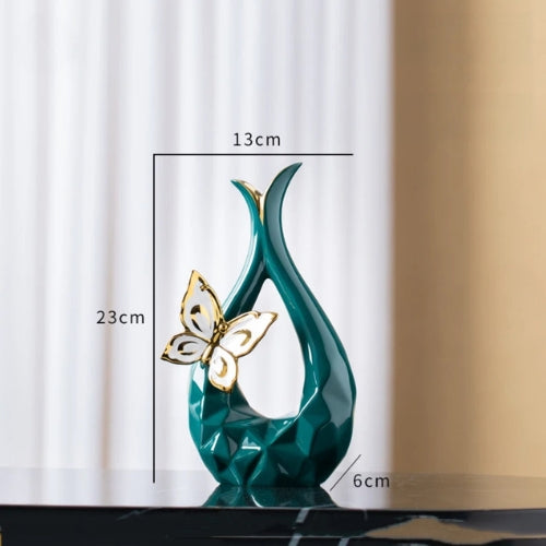Lot de 2 Vases Design Papillon - Décoration artisanale épuré