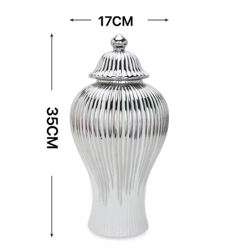 Vase en Céramique galvanisé - Vase décoratif Moderne - Lysea™