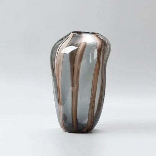 Vase Design artistique en Verre - Vase à fleurs esthétique