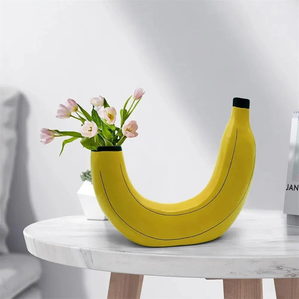 Vase créatif Banane en Résine - Vase décoratif - Lysea™