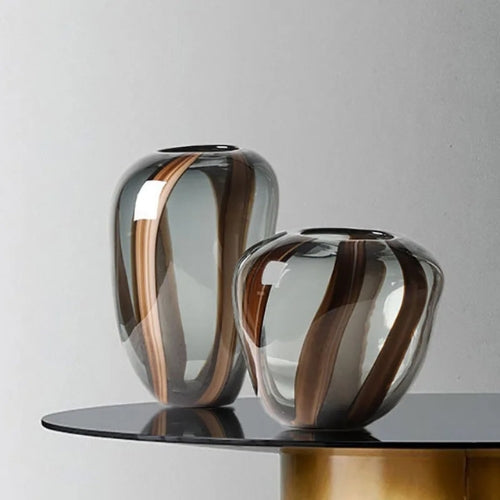 Vase Design artistique en Verre - Vase à fleurs esthétique