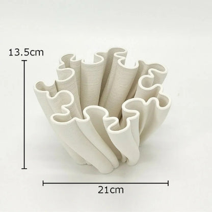 Vase Design froissé - Vase créatif en Céramique - Lysea™