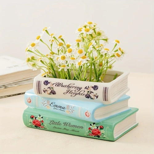 Vase décoratif en forme de livre - Vase créatif original