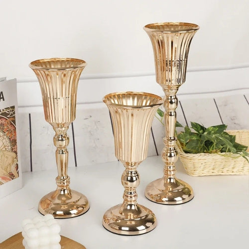 Vase de table en métal - Vase de fête / mariage