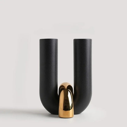 Vase Design en forme de U - Pots de fleurs en Céramique - Lysea™