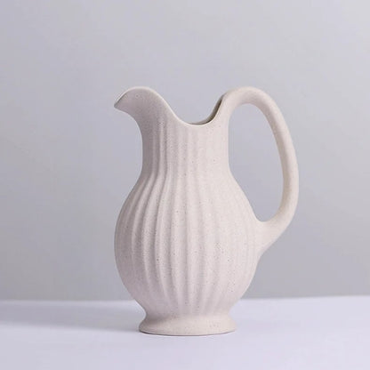 Vase Design en céramique - Vase Style nordique blanc - Lysea™