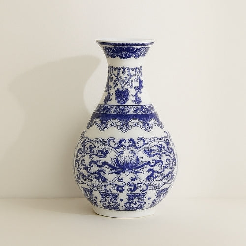 Vase en céramique bleu - Design antique - Lysea™