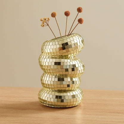 Vase créatif style Boule disco - Vase décoratif original