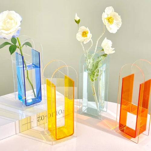 Vase décoratif en Acrylique transparent - Vases colorés - Lysea™
