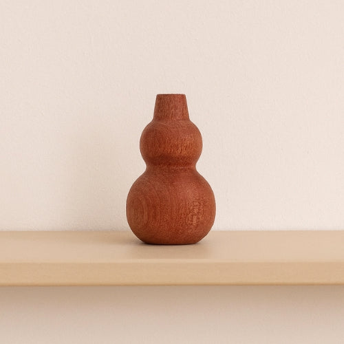 Vase minimaliste en Bois massif - Décoration de table en bois - Lysea™