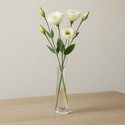 Vase à fleurs en verre transparent - Vase en Verre