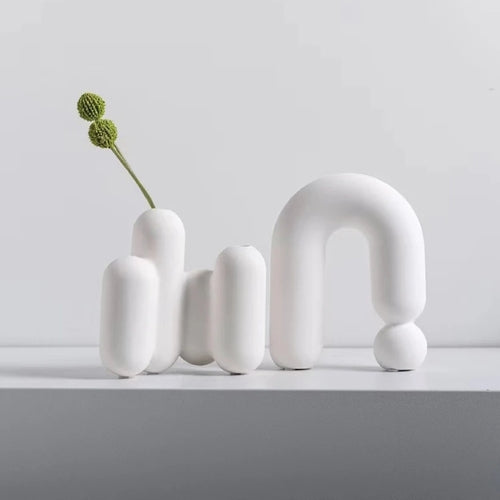 Vase Blanc Nordique - Petits vases décoratifs - Lysea™