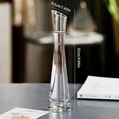 Vase à fleurs en verre transparent - Vase en Verre