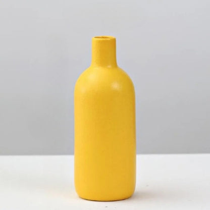 Vase à fleurs en porcelaine jaune - Vase Décoratif - Lysea™