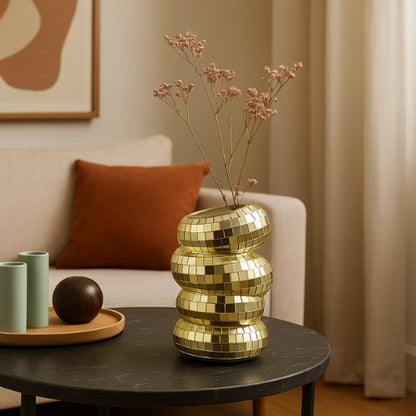 Vase créatif style Boule disco - Vase décoratif original