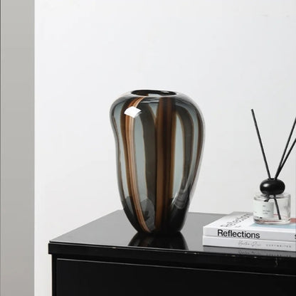 Vase Design artistique en Verre - Vase à fleurs esthétique