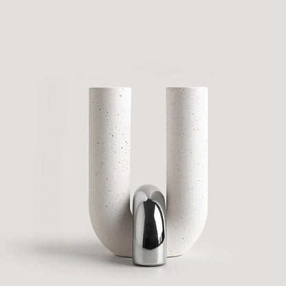 Vase Design en forme de U - Pots de fleurs en Céramique - Lysea™