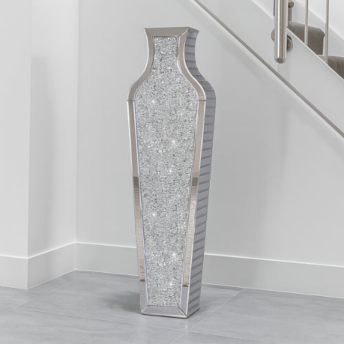 Grand Vase Moderne en Verre argenté - Grand vase de sol - Lysea™