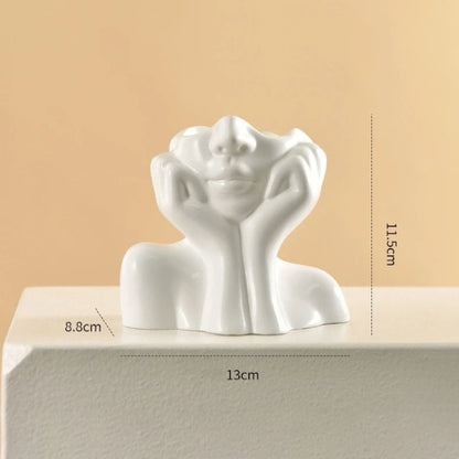 Vase Moderne style bohème - Vase blanc en Céramique - Lysea™