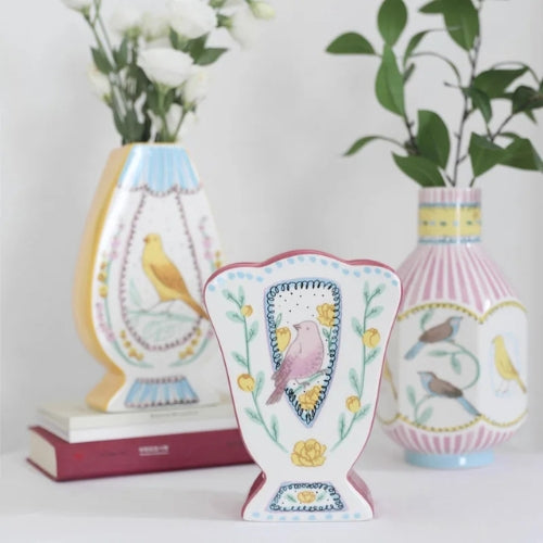 Vase Nordique en Céramique peint à la main - Vases décoratifs - Lysea™