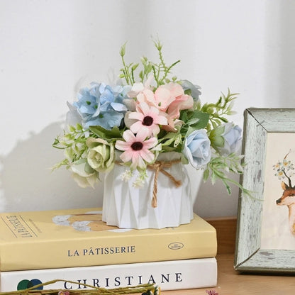 Vase blanc décoratif en Résine - Panier de décoration fleurs - Lysea™