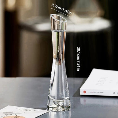 Vase à fleurs en verre transparent - Vase en Verre