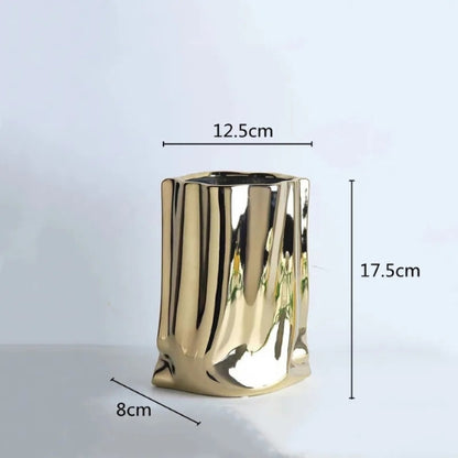 Vase Moderne Argenté - Décoration Moderne en céramique - Lysea™