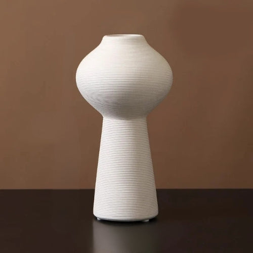 Vase Design et Céramique blanc - Décoration minimaliste - Lysea™