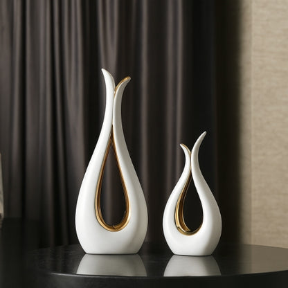 Lot de 2 Vases Design Papillon - Décoration artisanale épuré