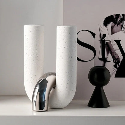 Vase Design en forme de U - Pots de fleurs en Céramique - Lysea™