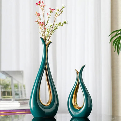 Lot de 2 Vases Design Papillon - Décoration artisanale épuré