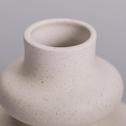 Vase Design en céramique - Vase Style nordique blanc - Lysea™