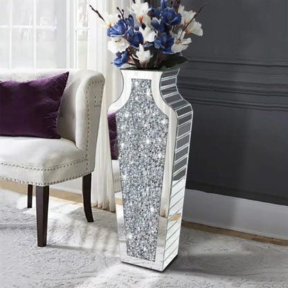 Grand Vase Moderne en Verre argenté - Grand vase de sol - Lysea™