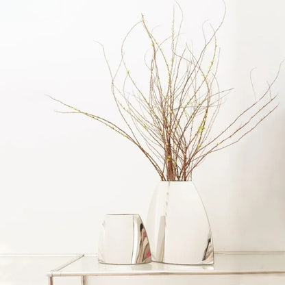 Vase Moderne en métal lisse - Vase en métal