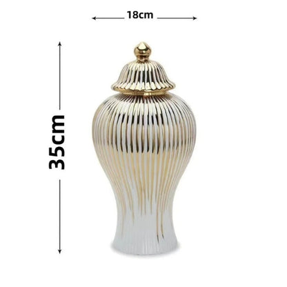 Vase en Céramique galvanisé - Vase décoratif Moderne - Lysea™
