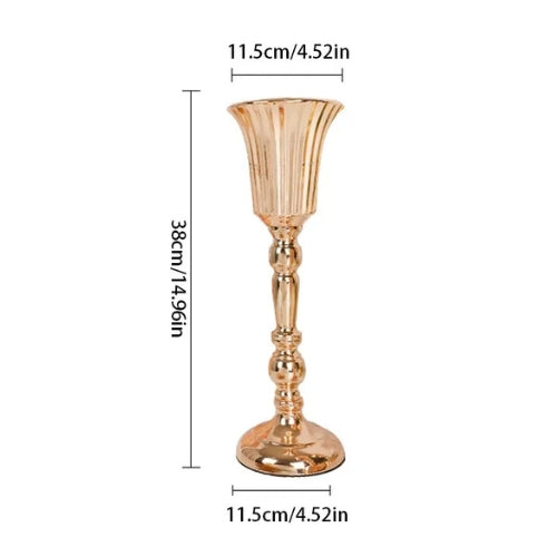Vase de table en métal - Vase de fête / mariage