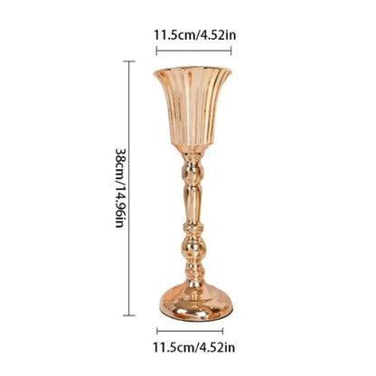 Vase de table en métal - Vase de fête / mariage