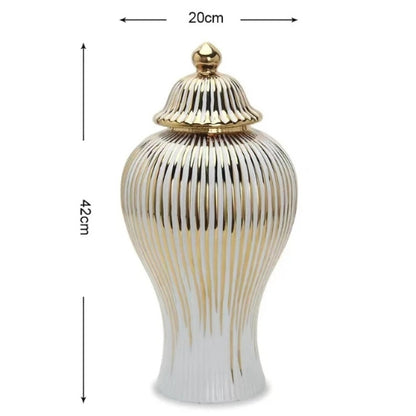 Vase en Céramique galvanisé - Vase décoratif Moderne - Lysea™