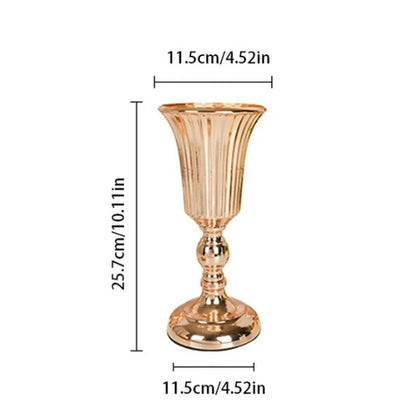 Vase de table en métal - Vase de fête / mariage