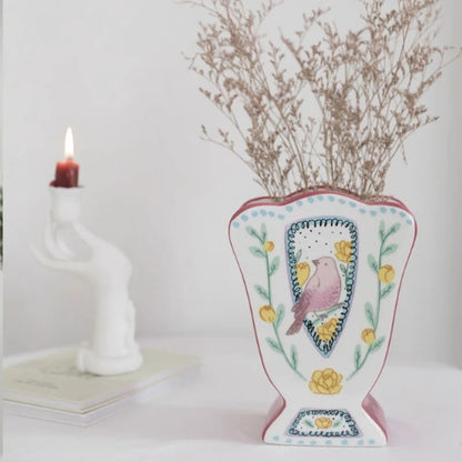 Vase Nordique en Céramique peint à la main - Vases décoratifs - Lysea™