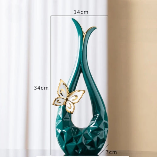 Lot de 2 Vases Design Papillon - Décoration artisanale épuré