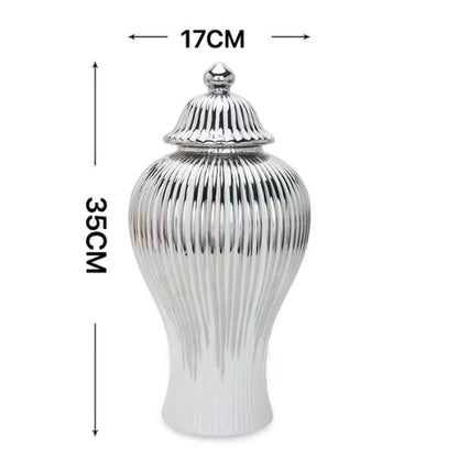 Vase en Céramique galvanisé - Vase décoratif Moderne - Lysea™